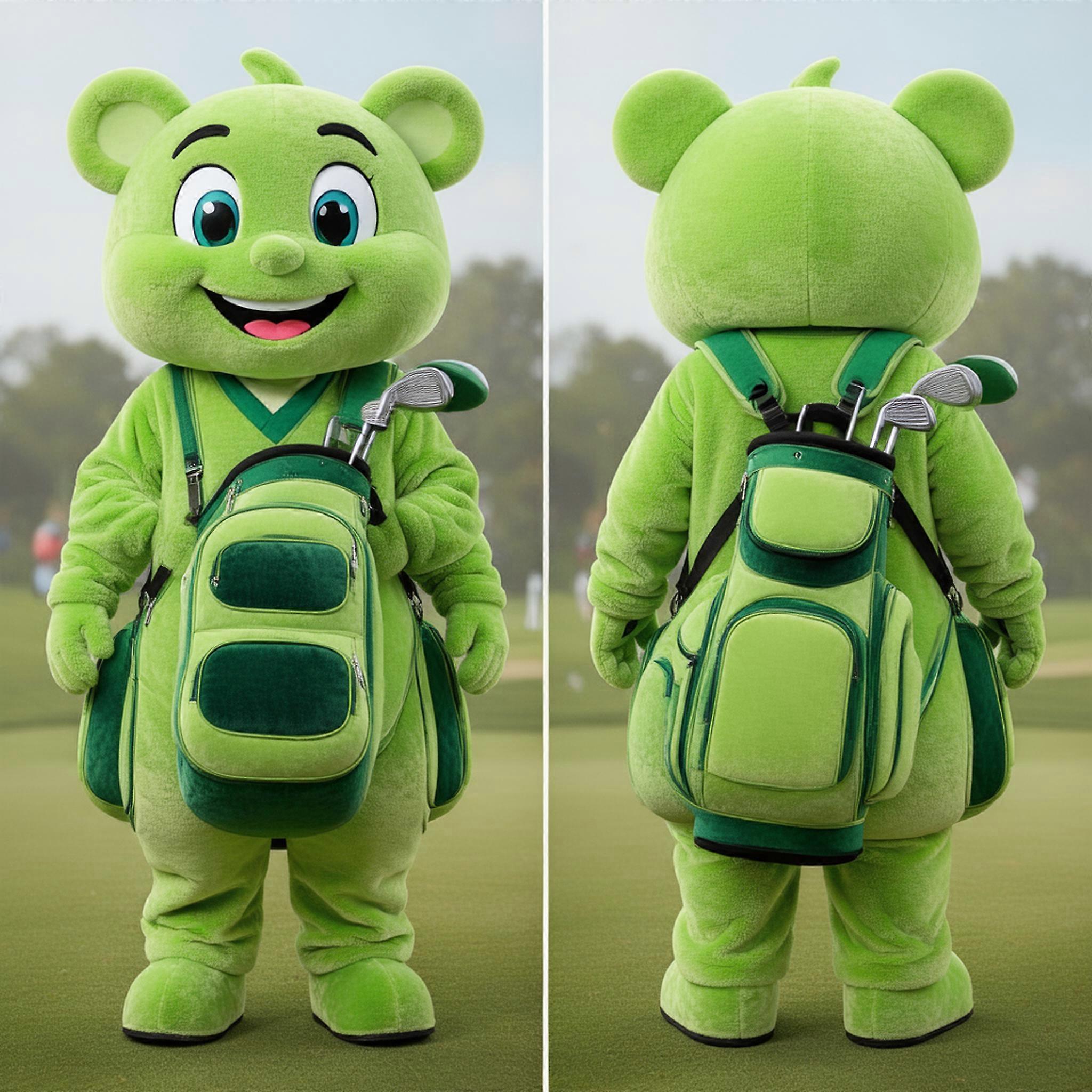 MASTICOT Lime Green Padded Golf Bag Mascot