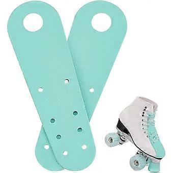 PVC Leather Flat Toe Guard Protector for Roller Skate Pale Turquoise 180x54.5x1.5mm Hole: 5mm 20mm