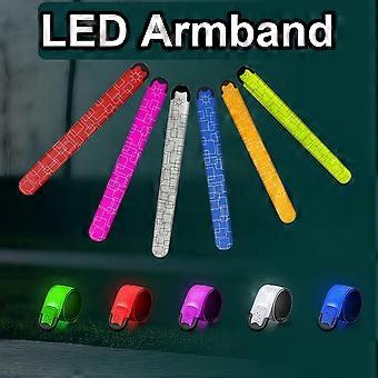 LED Reflective Safety Wristband with USB Charging Flashing Bracelet for Enhanced Visibility During Outdoor Use