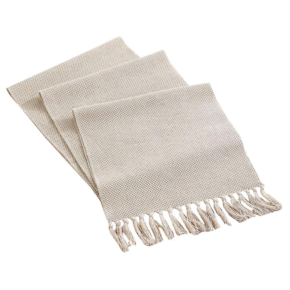 Cotton Linen Fringe Table Runner,Woven Decorative Table Runners, Macrame Table Runner for Kitchen D