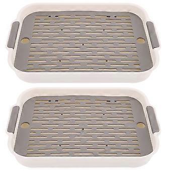 Pet Cleaning Supplies Hamster Toilet for Toilet Use 2Pcs Plastic White