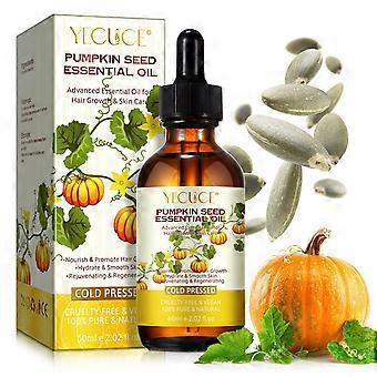 Aceite de semillas de calabaza para el cabello 60 ml, aceite portador natural de semillas de calabaza perfecto para hidratar y reparar el cabello seco y dañado. Úselo en el cabello y la piel.