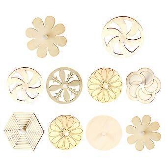 Wooden Gyroscope Toy for Kid Playing 10Pcs Unfinished DIY Painting Spinning Tops