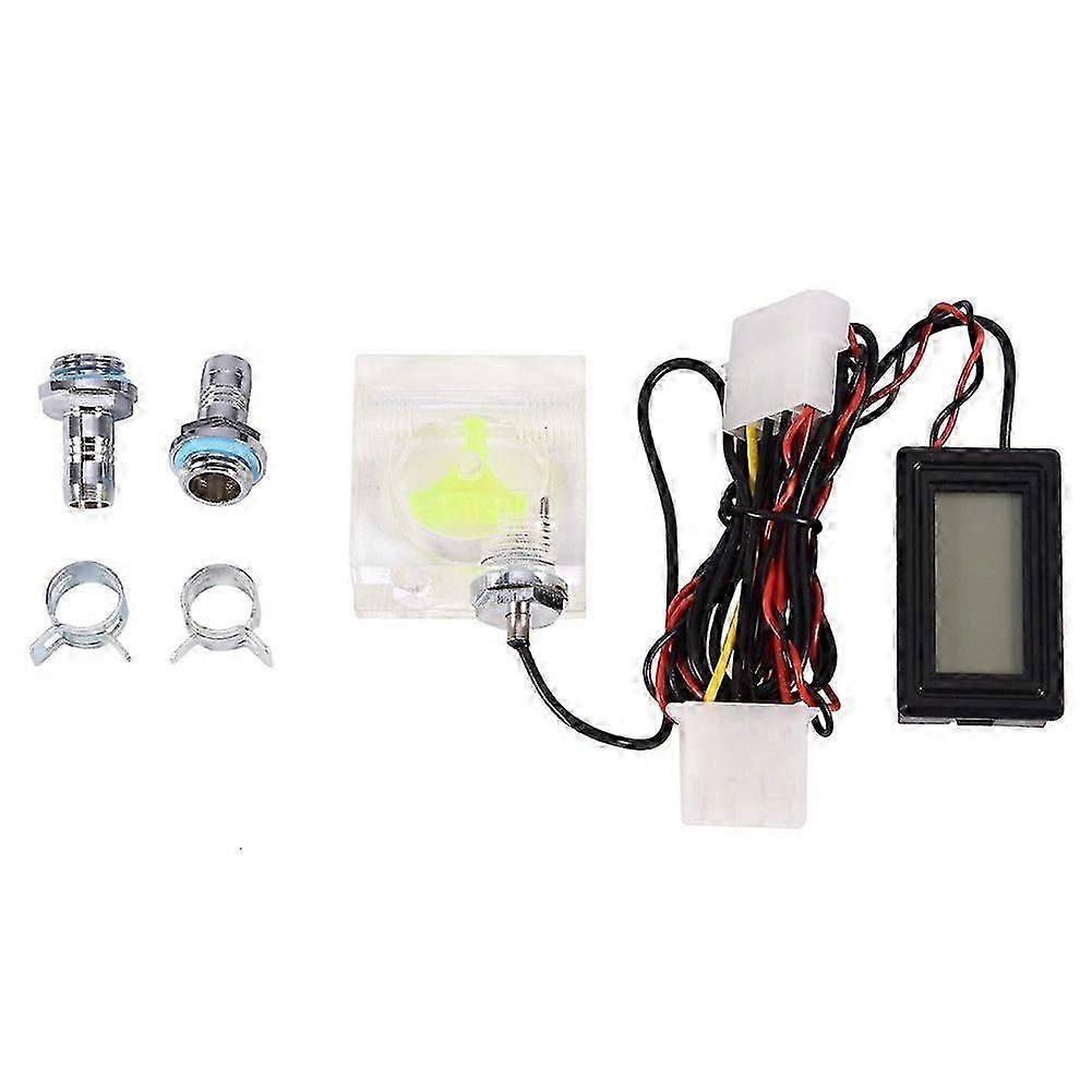Digital Thermometer with 3-Way Flow Meter Designed for PC Computer Water Cooling System Kits