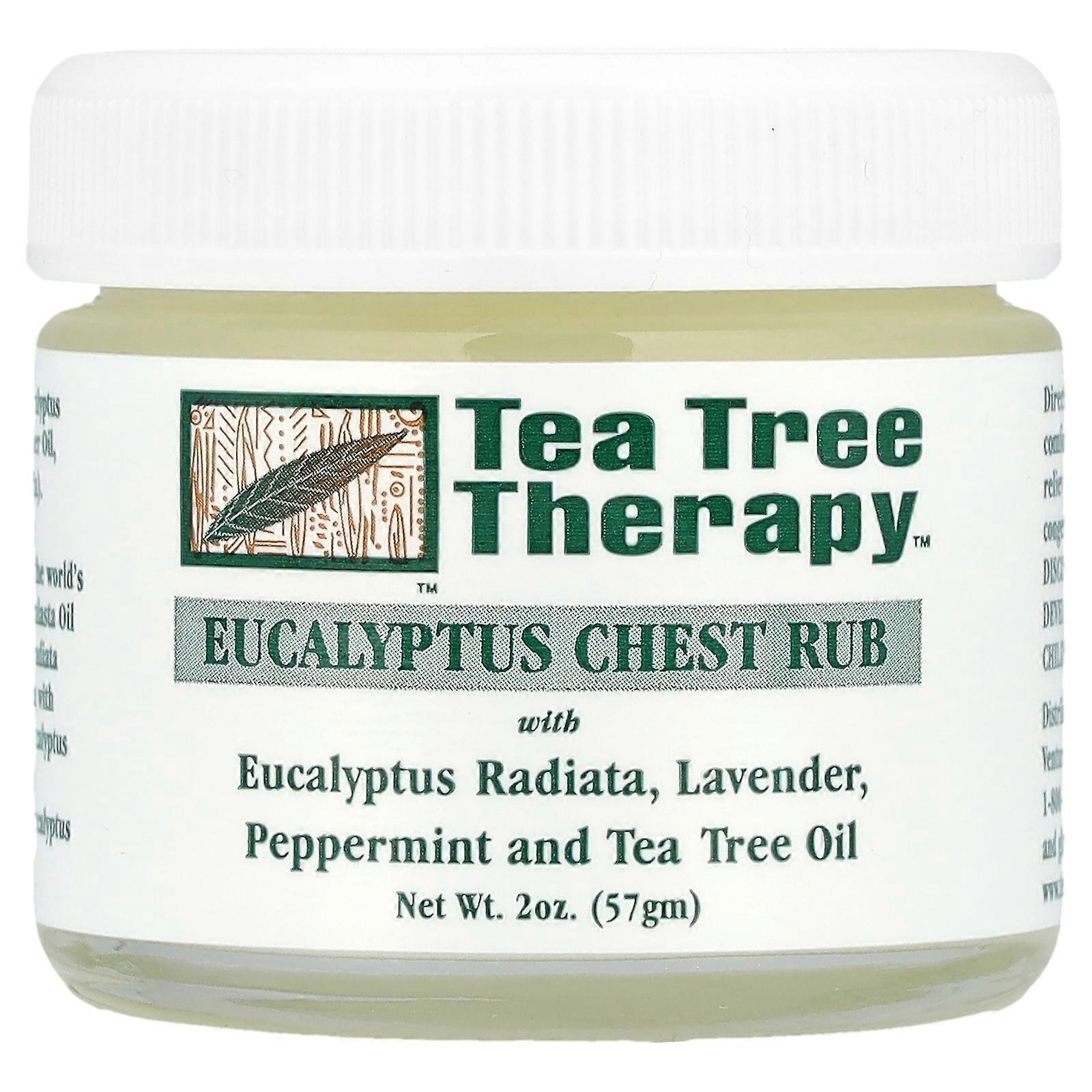 2 x Tea Tree Therapy, Eucalyptus Chest Rub, 2 oz (57 g)