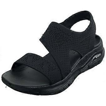 Skechers Arch Fit Sandali da passeggio da donna vegani in nero