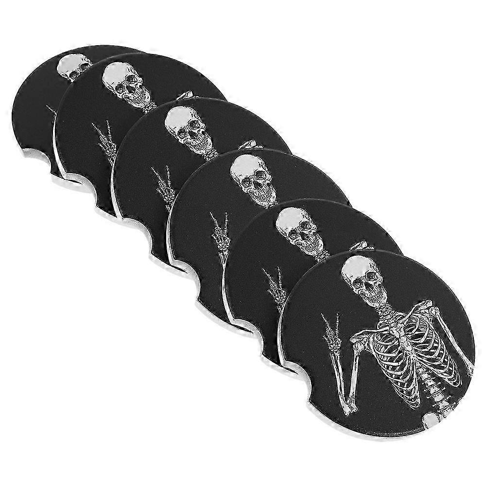 24Pcs Halloween Absorbent Ceramic Non-Slip Coaster Set