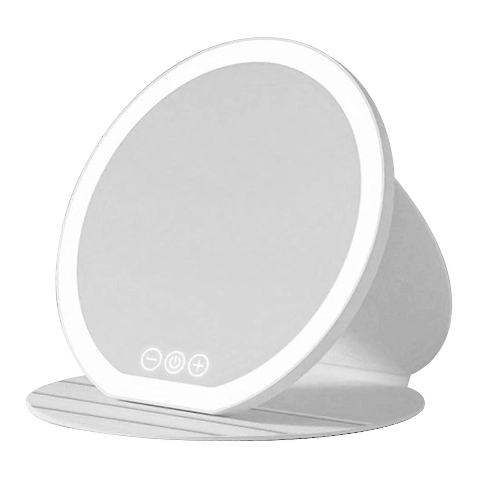 Dimmable Touch Screen Makeup Mirror Compact Folding Vanity Mirror with Light Makeup Accessories