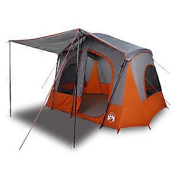 vidaXL Tent 5-persoons waterdicht grijs en oranje