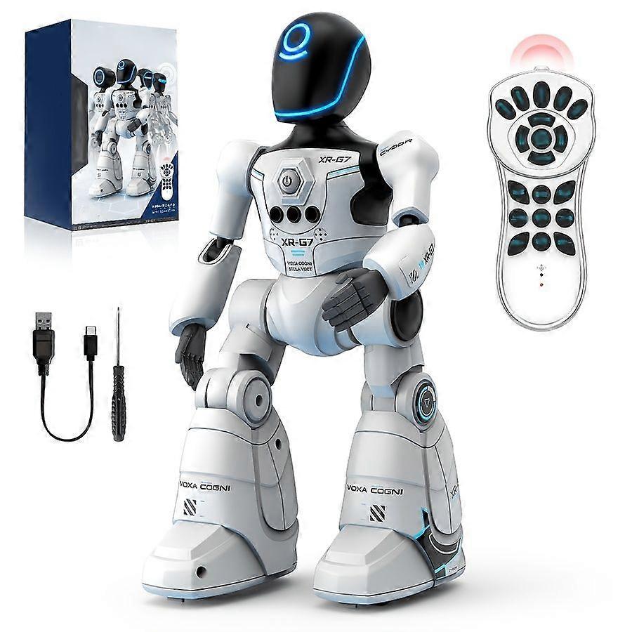 AI Robot, Remote-controlled Language Robot, Intelligent Programming, Gesture Sensing, Delivery Robot, Voice Command, Voice Recording, Cool Lighting, M