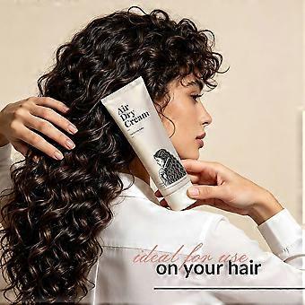 Lightweight Air Dry Hair Smoothing Cream Castor Coconut Oil Formula FrizzTaming Styling Product Enhance Natural Wave & Texture for Daily Use120g-jry
