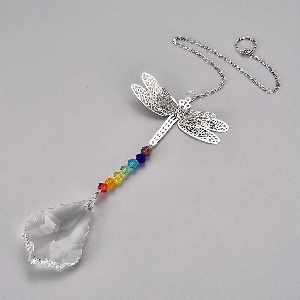 1pc Ceiling Fan Pull Chains Chakra Hanging Pendants with Cable Chains Dragonfly Colorful 322mm