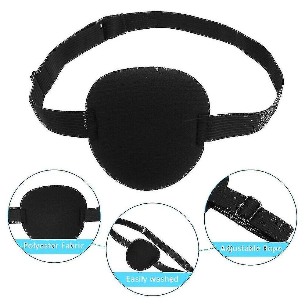 Single Eye Patch Mask Amblyopia Strabismus Correction(1pcs,black)