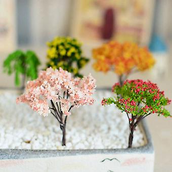 Pflanze Miniatur Mini Verschiedene Form Kunststoff Metall Puppenhaus Baum Miniatur für Haus Jikaix
