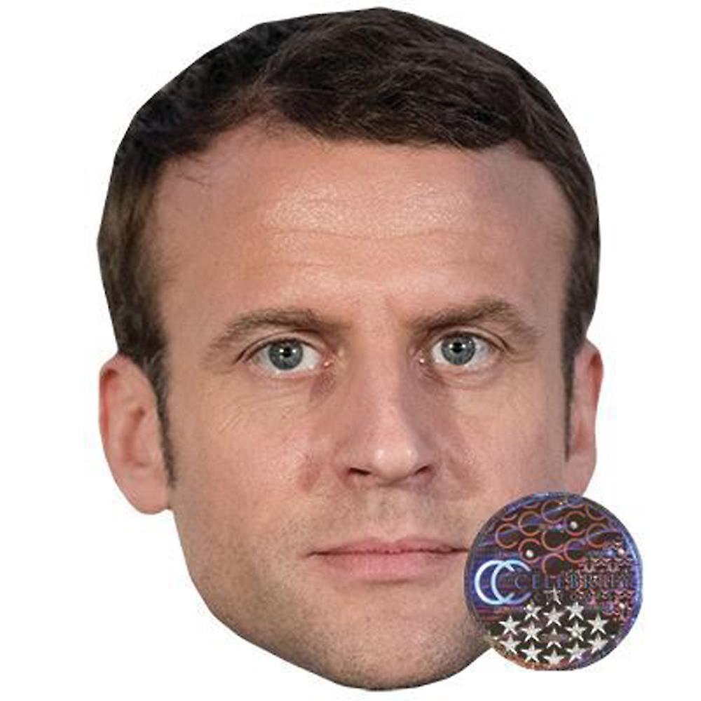 Emmanuel Macron Celebrity Mask, Flat Card Face