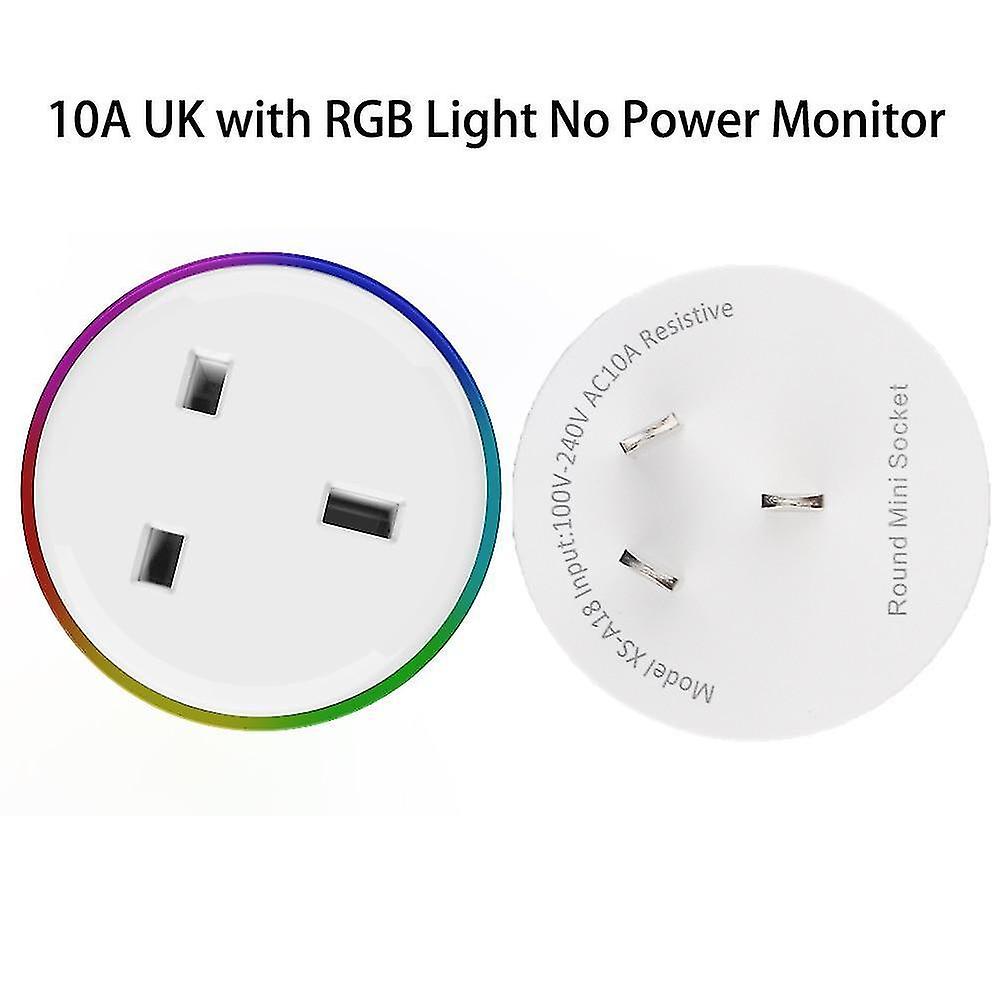 10A UK LED Rgb Wireless Power Socket Smart Plug Remote Control Alexa