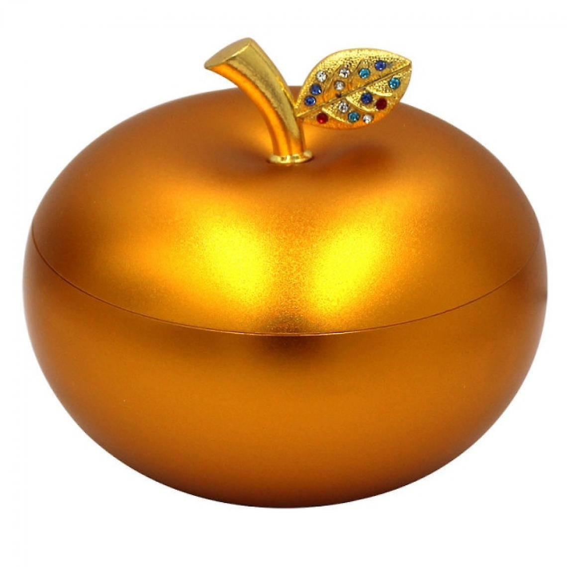 Creative Apples Ashtray Aluminum Alloy Cigar Ashtray Mini Ashtray Pallet With Lid Portable Ashtray Smoke Accessories |(gold)