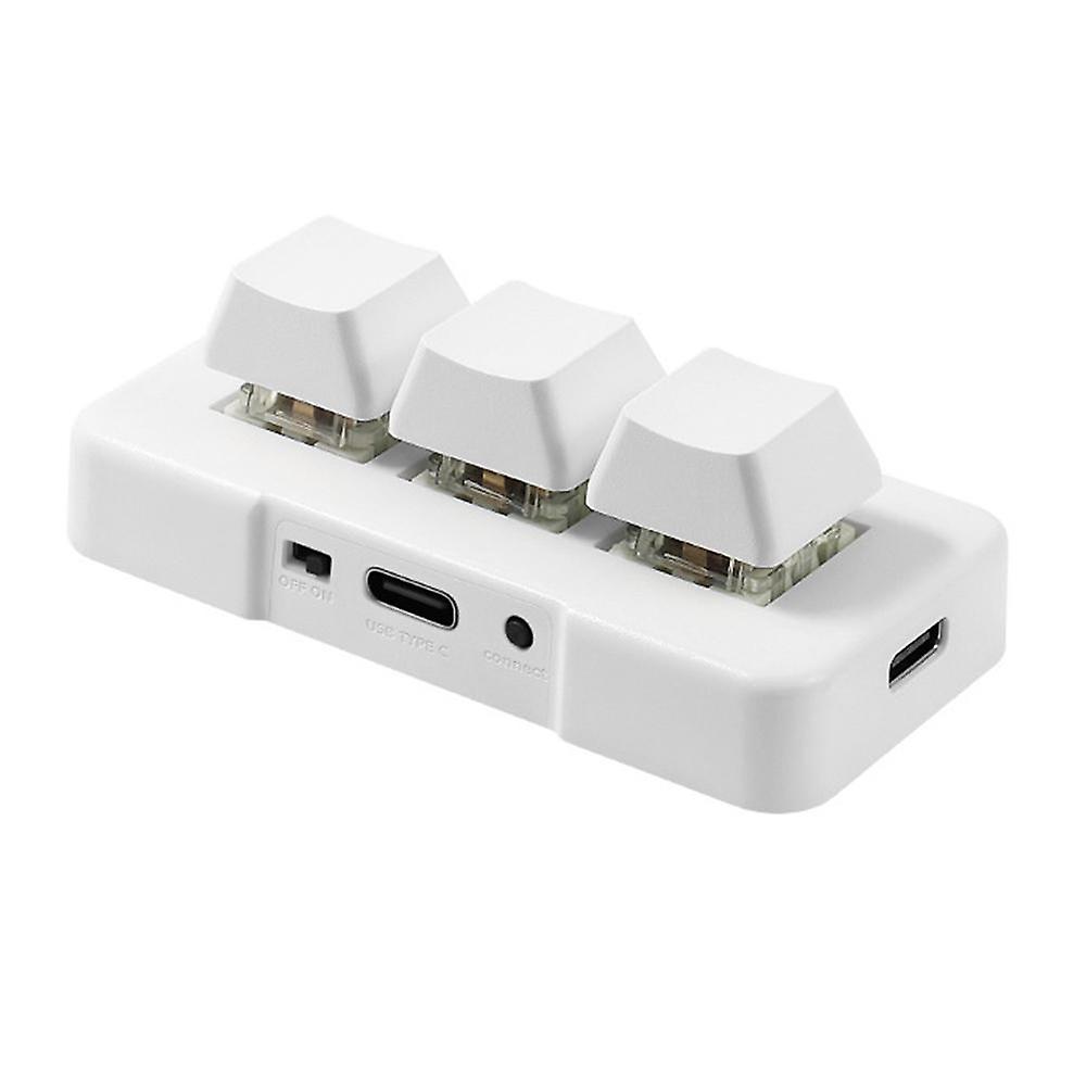Mk321BT 3-cheie Mini customd keyboard with Mechanical Blue Switch USB+BT Dual-mode Connection for