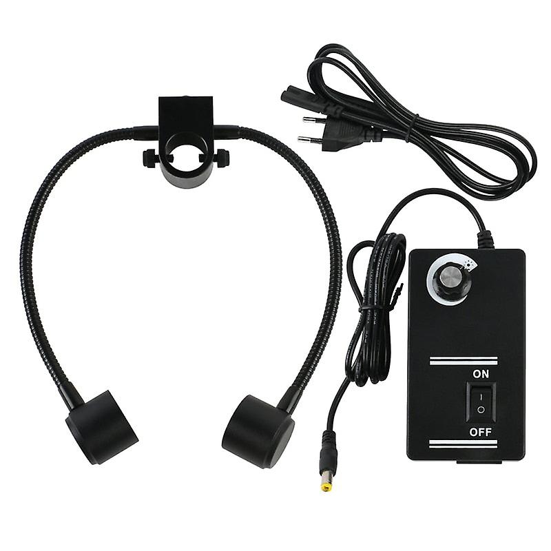 25Mm 32mm 3w 2x12 Led Bulb Twin Dual Goose Neck Illuminator Lights Lamp For Industry Stereo Microscope Camera Magnifier