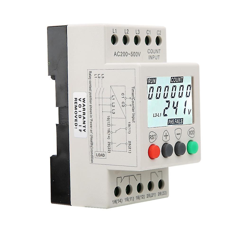 Jvr800-2 Under Over Voltage Protector 3 Phase Voltage Monitoring Sequence Protection Relay