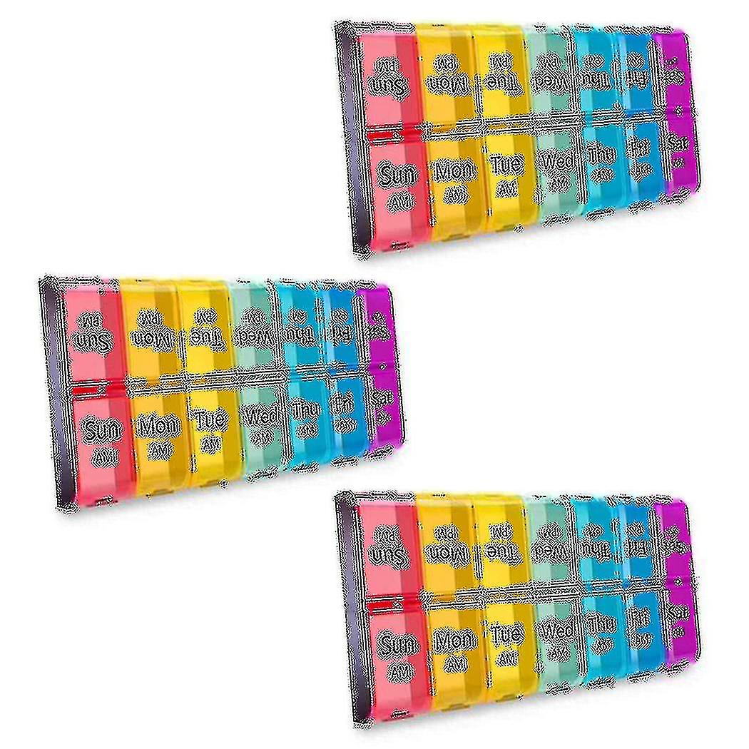 3x Weekly Extra Large 2 Times A Day, Am Pm 7 Day, Daily Pill Box Organizer