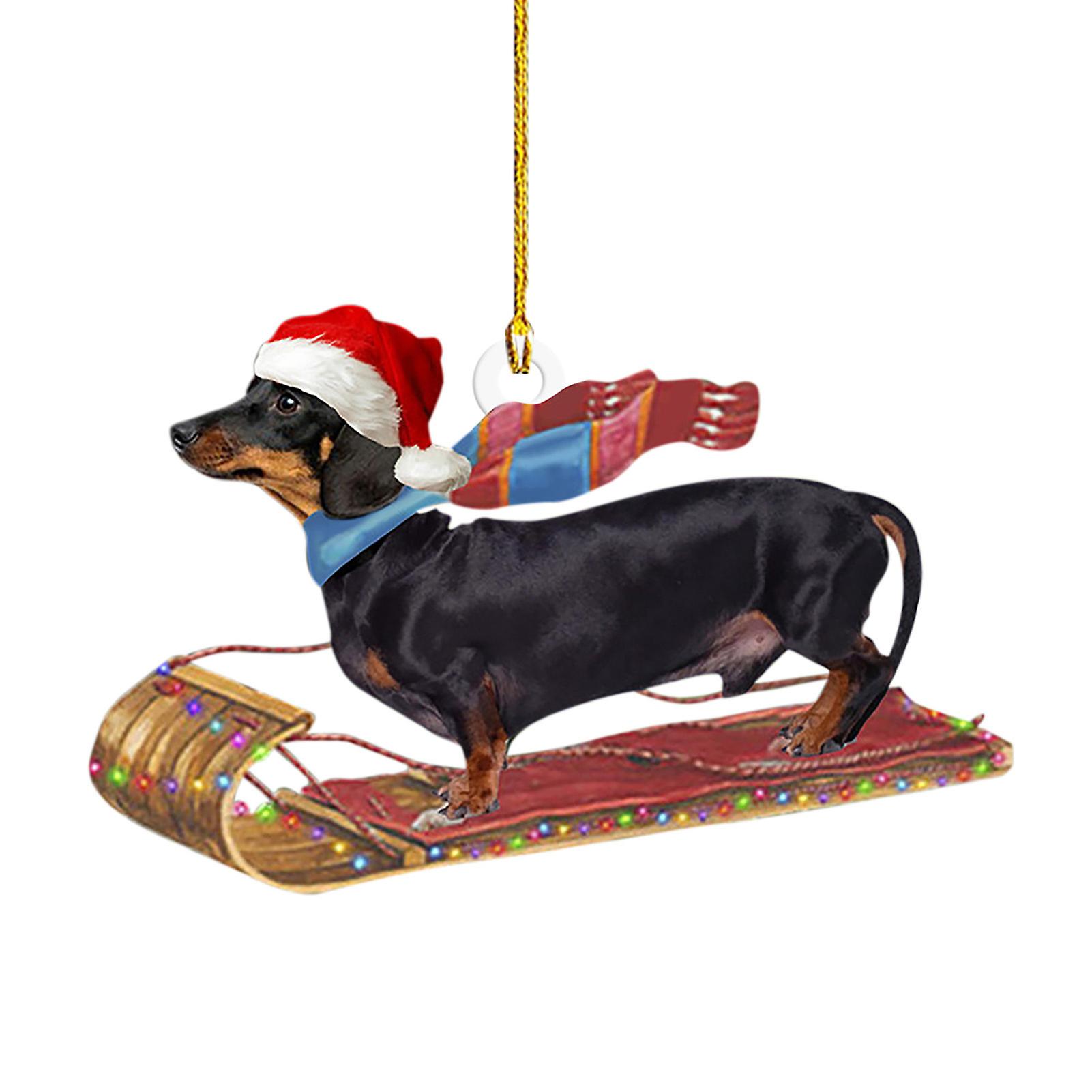 Dachshund Dog Christmas Pendant Creative Personalized Xmas Tree Decor