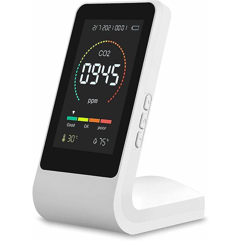 Carbon Dioxide CO2 Detector, Air Quality Detector Air Detector, Air Quality Monitor, Home CO2 Monitor with Temperature and Humidity Sensor