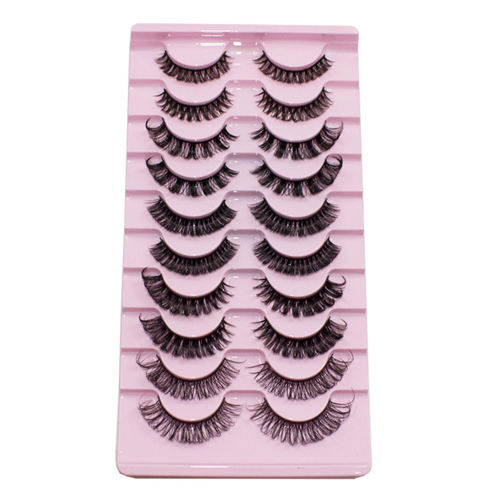 Super Curl Simulation False Eyelash Set Lightweight Slender Fluffy Soft Lashes For Daily & Official Eye Wearing