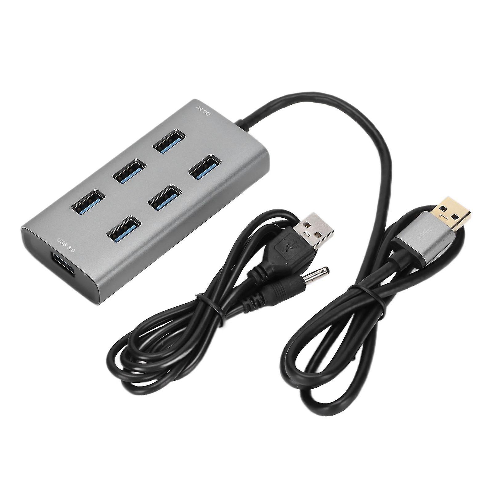 USB 3.0 Hub 7 Anschlüsse Hochgeschwindigkeits-Plug-Play Antioxidans Verschleißfeste Wärmeableitung USB-Splitter