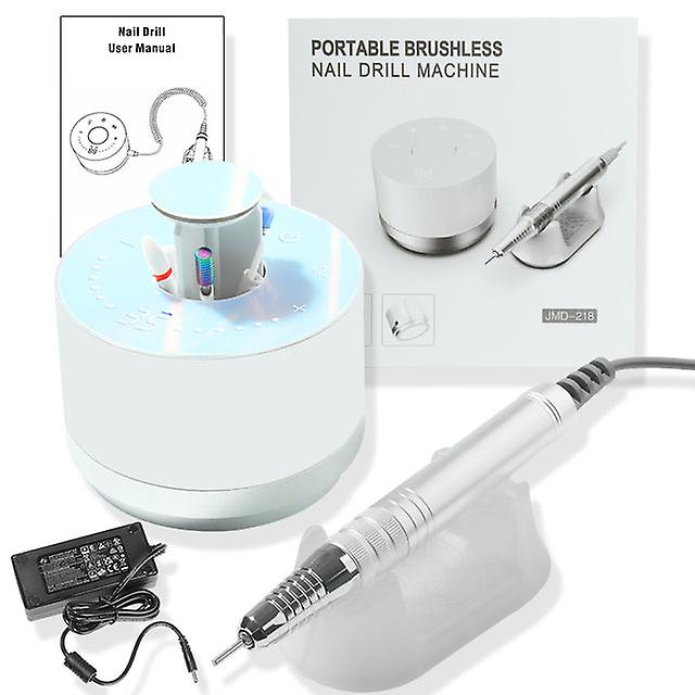 New Brushless Nail Drill Manicure Machine 35000rpm Professional Electric Nail Sander Lower Noise With Hidden Lift Storage 80w