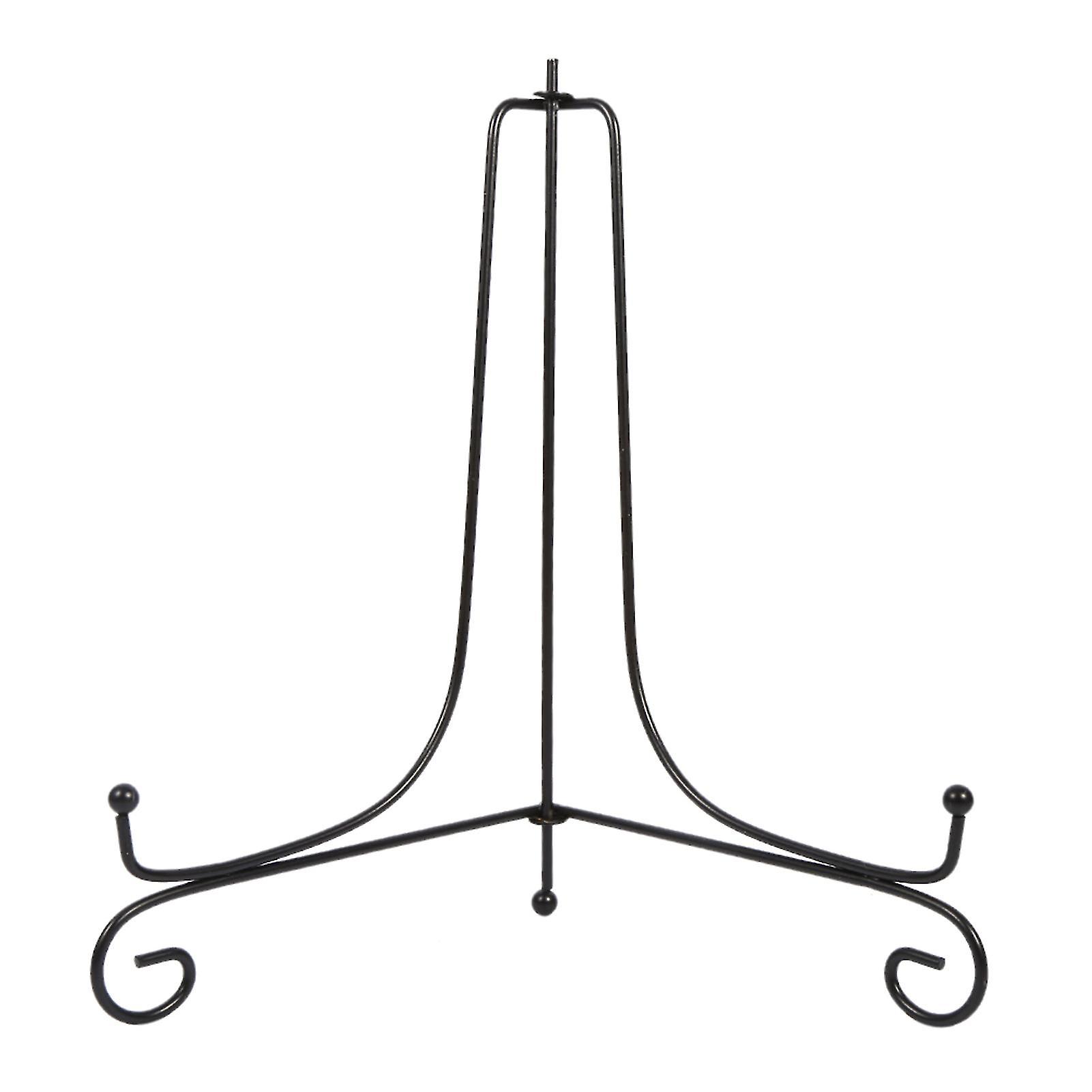 1 pcs 10"Iron Easel Classic Display Stand Bowl Plate Photo Frame Book Artwor Black