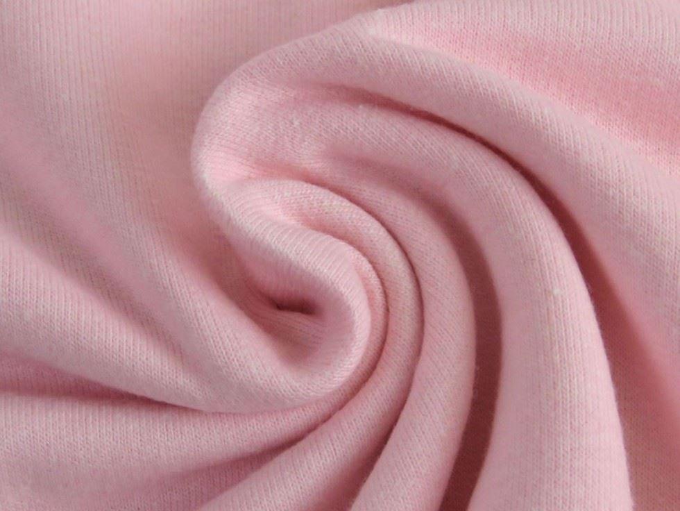 Minerva Melange Fleece Back Sweatshirt Stretch Knit Fabric Rose Pink - per metre