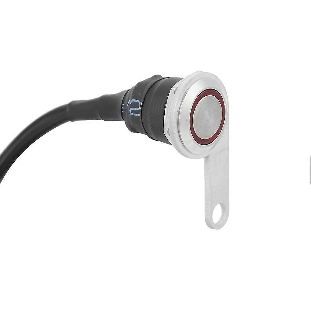Motorcycle Switch with Button Reset Indicator Light 12V Stainless Steel Modification Accessories