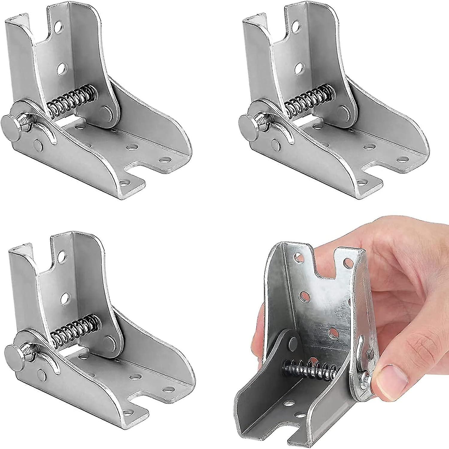 4pcs 90 Degree Self-locking Folding Hinge, Folding Legs Support Bracket Table Extension Bracket Table Legs Folding Bracket SX