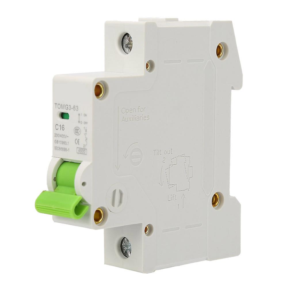 Fictory Ctype Circuit Breaker Fictory 1P C Type Miniature Circuit Breaker, 16A Leakage Protection Air Switch, Compact Design for Electrical