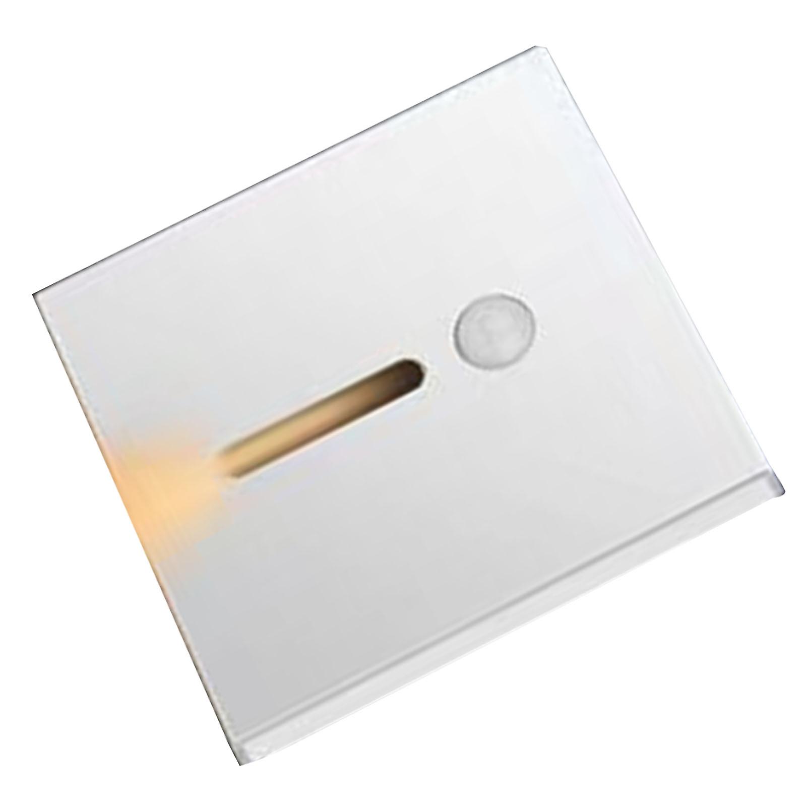 LED Motion Sensor Night Light ABS Small LED Induction Lamp for Bedside Corridor Hallway White