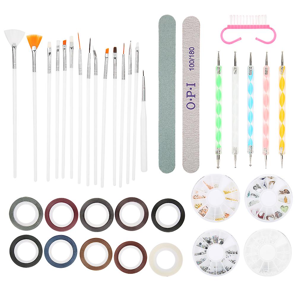 Bandes de polissage des ongles ensemble Lime de manucure Cristal Strass pointage Ensemble d’outils