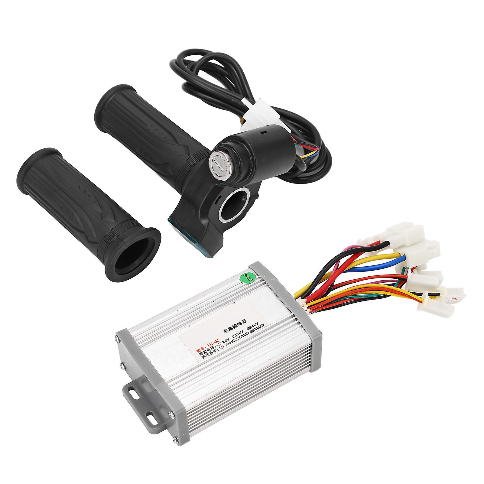 48V 800W Motor Speed Controller Throttle Grip with Lock and Keys for Electric Bike Scooter 