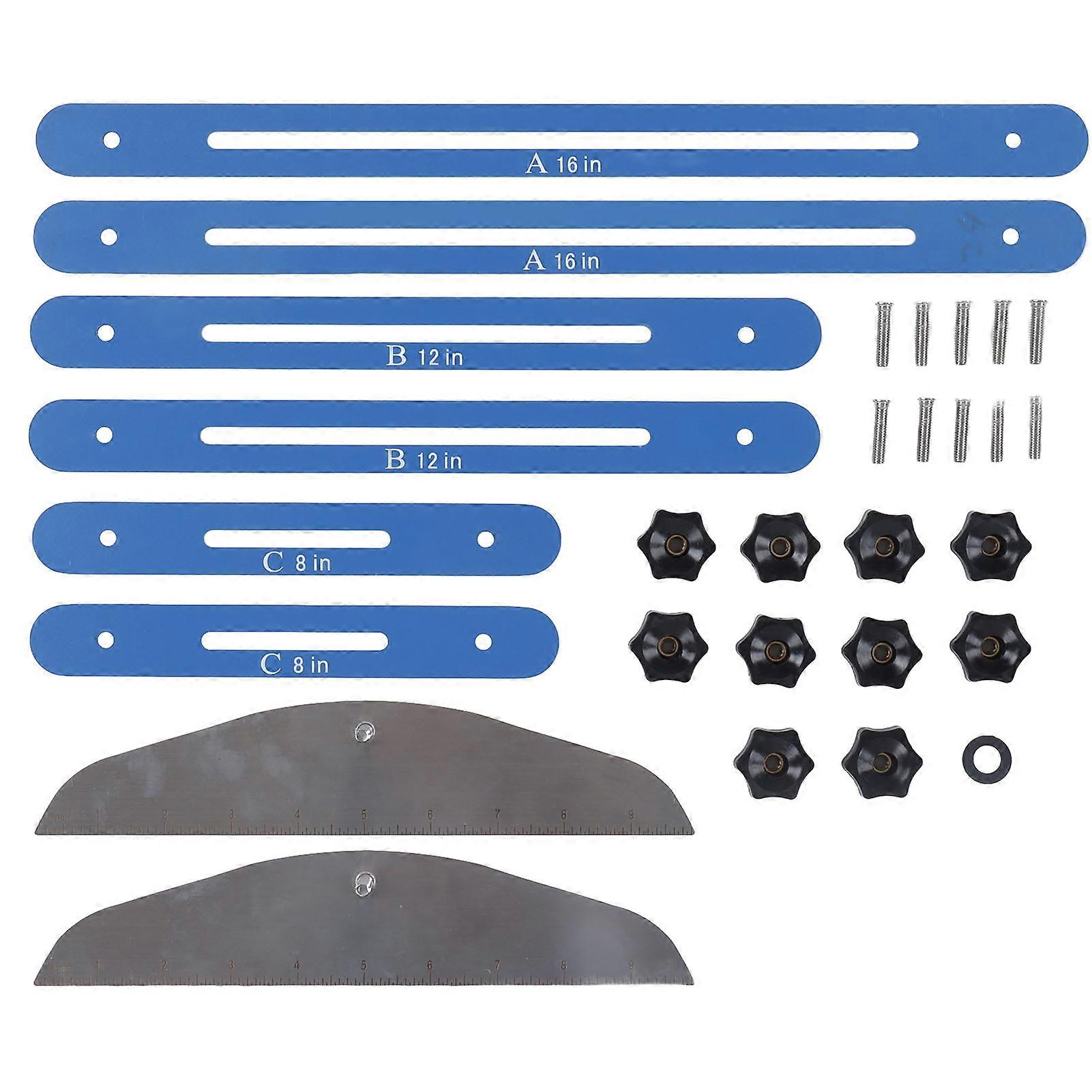 Set di modelli per gradini per scale per uso domestico Righello per scale in acciaio inossidabile Strumento di layout dello scaffale