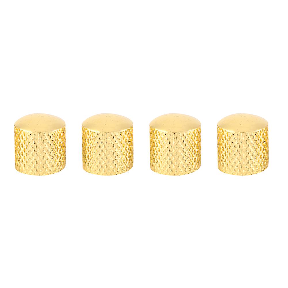 4 Pcs Guitars Volume Tone Control Knobs Button Accessory for Electric Guitar Bass(Golden)