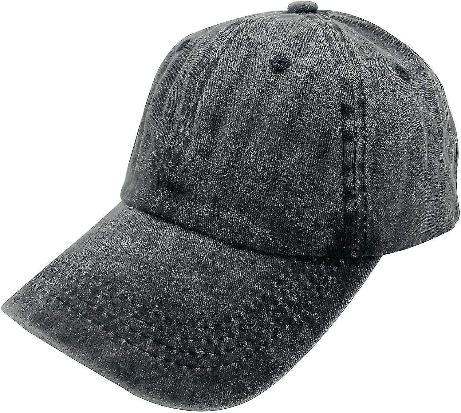 Women's Adjustable Plain Baseball Cap Vintage Washed Low Profile Dad Hat