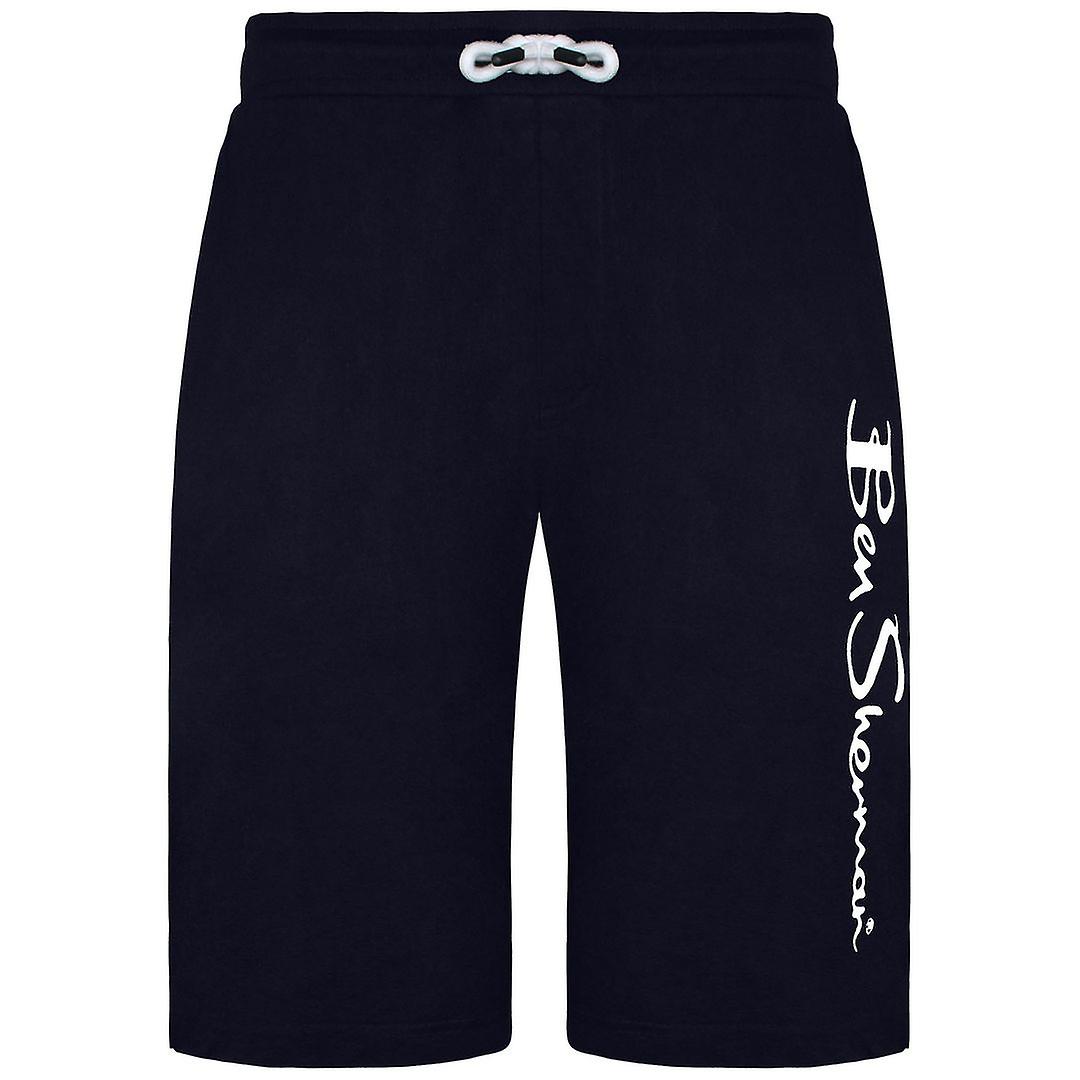 Ben Sherman Large Logo Print Mens Sweat Shorts 0065221 Navy