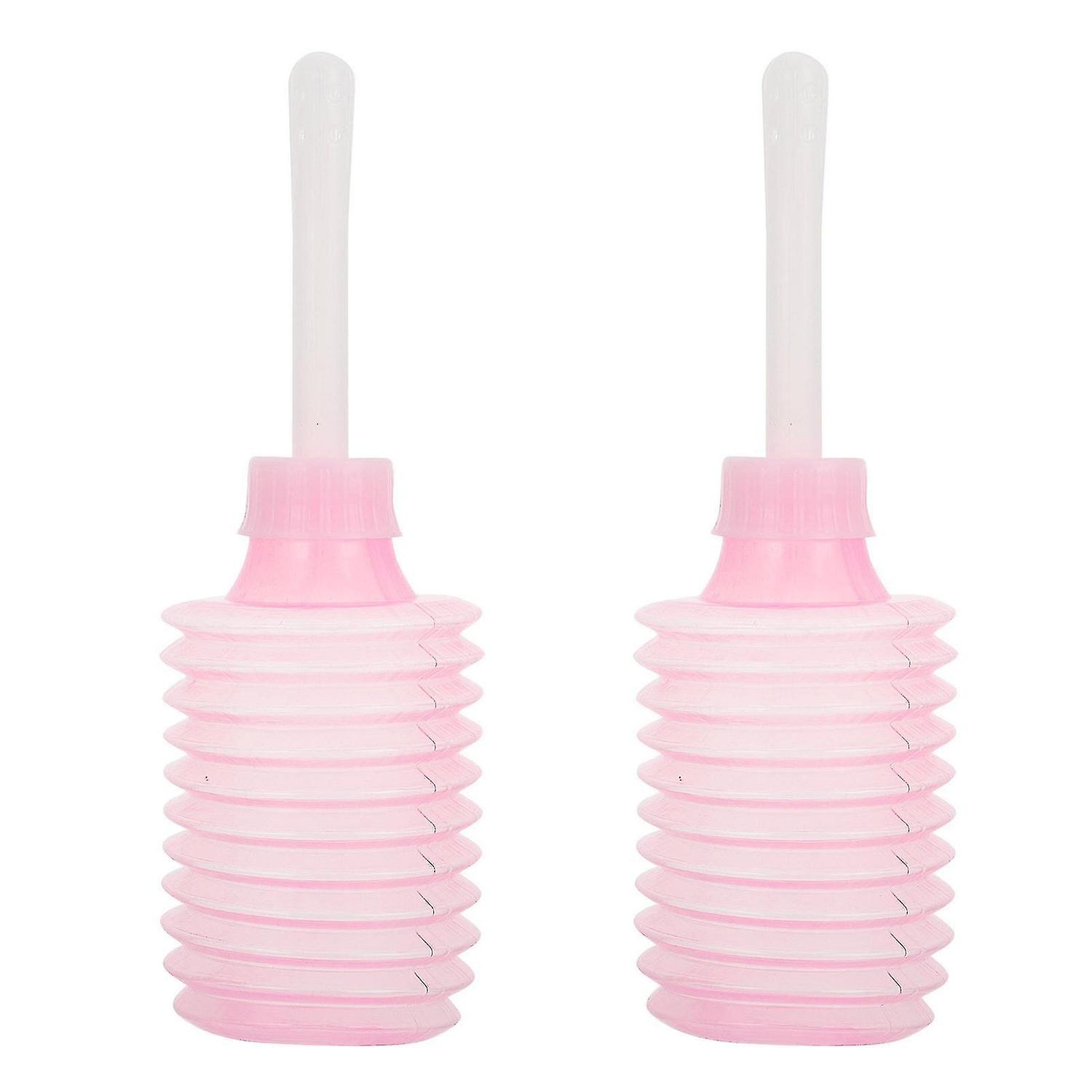 12 قطعة منظف الجزء الخاص المهبلي القابل للتصرف متعدد الوظائف الدوش المهبلي (وردي)