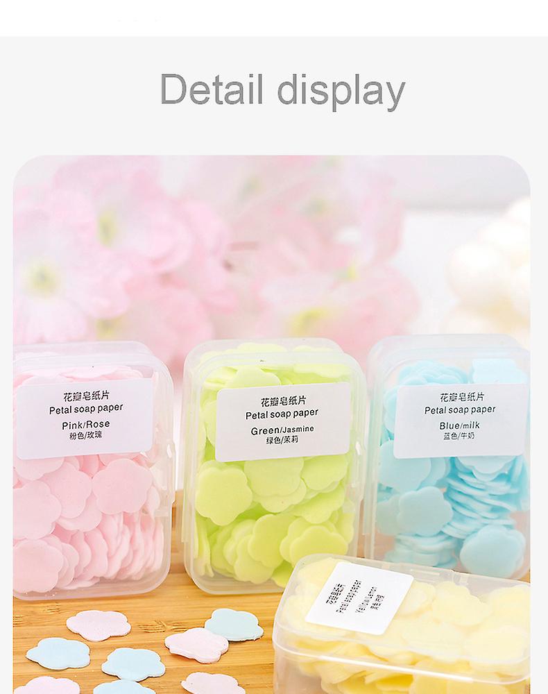 قرص صابون يمكن التخلص منه ورق صابون محمول أطفال الطلاب يحملون بتلات صغيرة قرص غسيل اليدين