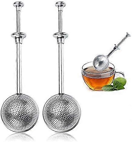 2-Pack Teapot Spring(18cm), Stainless Steel Tea Strainer, Snap Ball T