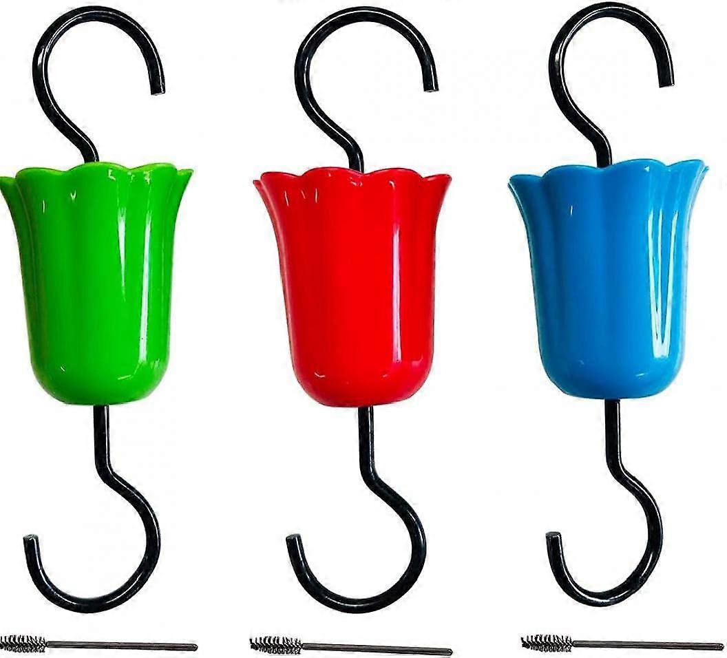 Ant Moat for Hummingbird, Insect Flower Moat Guard Trap Ant Hook for Wild Bird Feeder with Brushes
