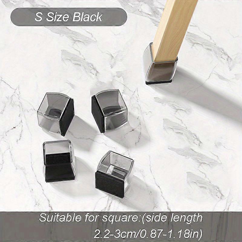 4pcs Premium Chair Leg Protectors - Slip-Resistant Grip, Noise-Cancelling Design, Durable and Long-Lasting, One-Size-Fits-Most - Value Pack for Comple