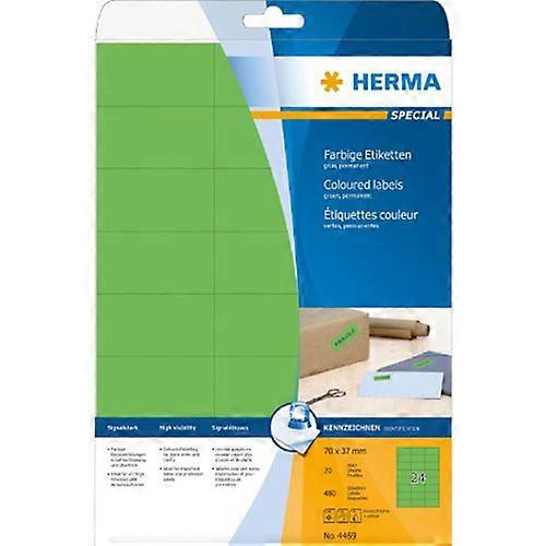 Herma Special Premium Quality Removable Coloured Labels A4 20 Pieces (70x37mm)
