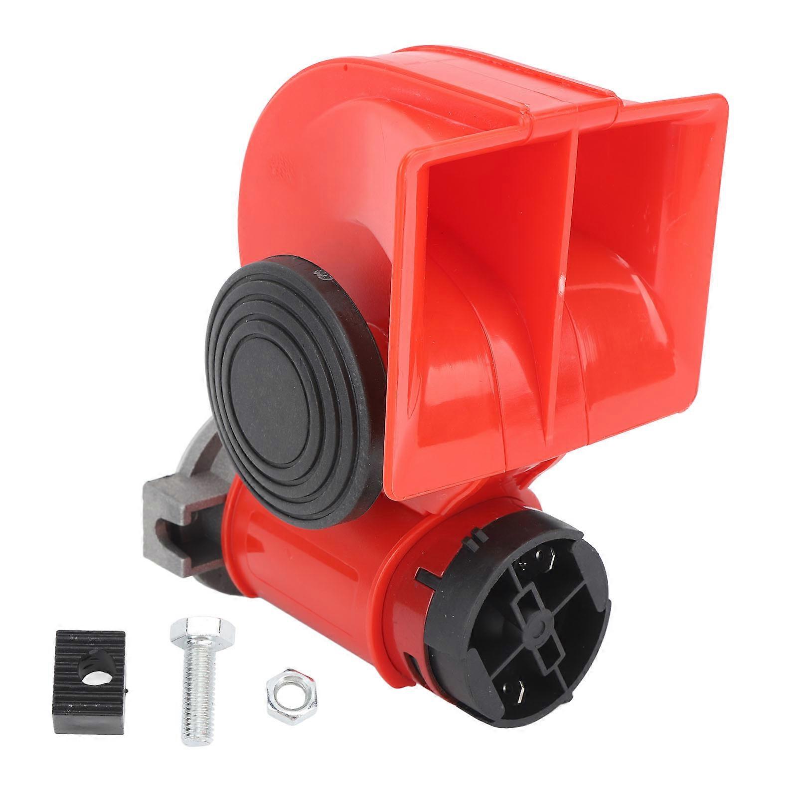 カタツムリ車のホーンレッドエア電気カタツムリシングルホーンキットビッグトラックオートバイカー改造ホーンのための防振