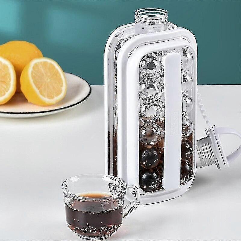 GYFDYM plastic Ice Ball Maker 2 In 1 Portable Creative Ice Bottle Cubic Container Ice Cube Round  Makers